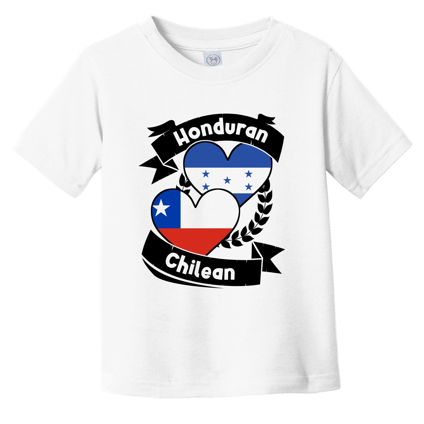 Honduran Chilean Heart Flags Honduras Chile Infant Toddler T-Shirt