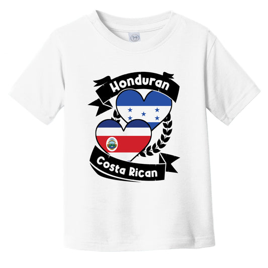 Honduran Costa Rican Heart Flags Honduras Costa Rica Infant Toddler T-Shirt