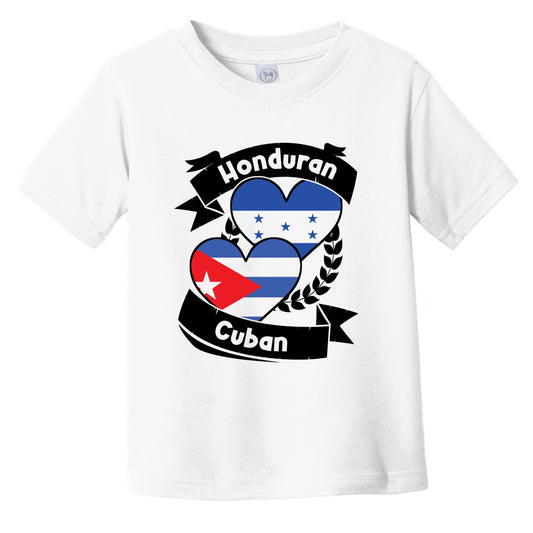 Honduran Cuban Heart Flags Honduras Cuba Infant Toddler T-Shirt