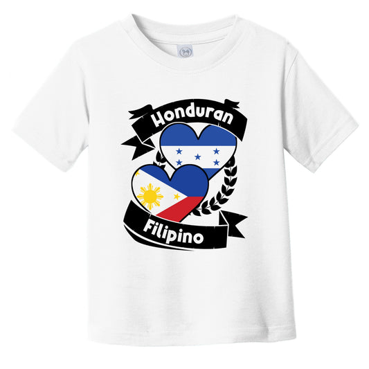 Honduran Filipino Heart Flags Honduras Philippines Infant Toddler T-Shirt
