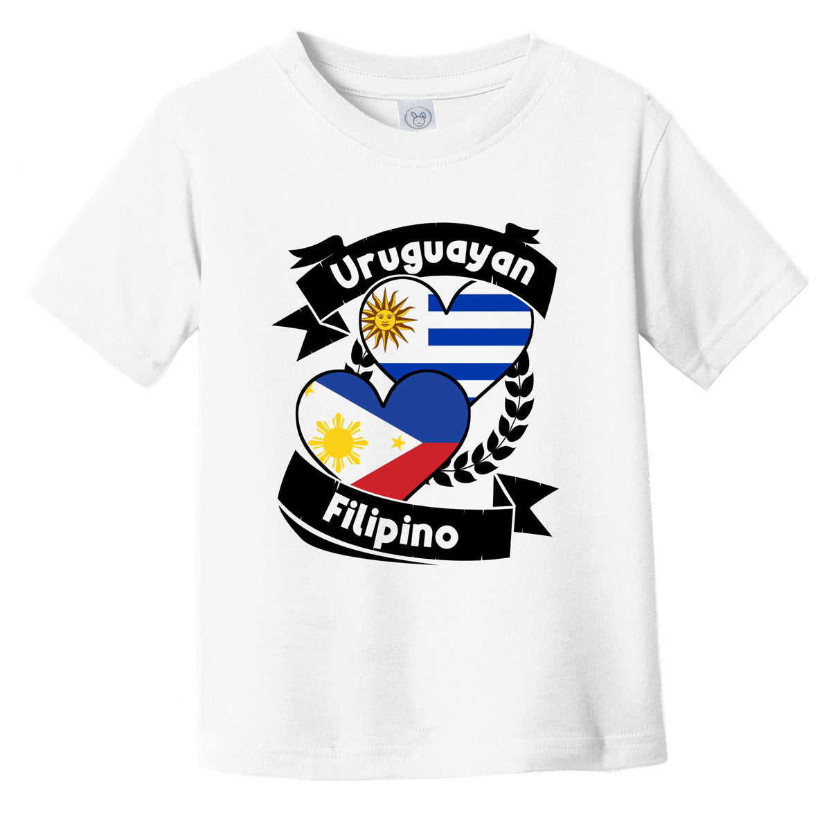 Uruguayan Filipino Heart Flags Uruguay Philippines Infant Toddler T-Shirt