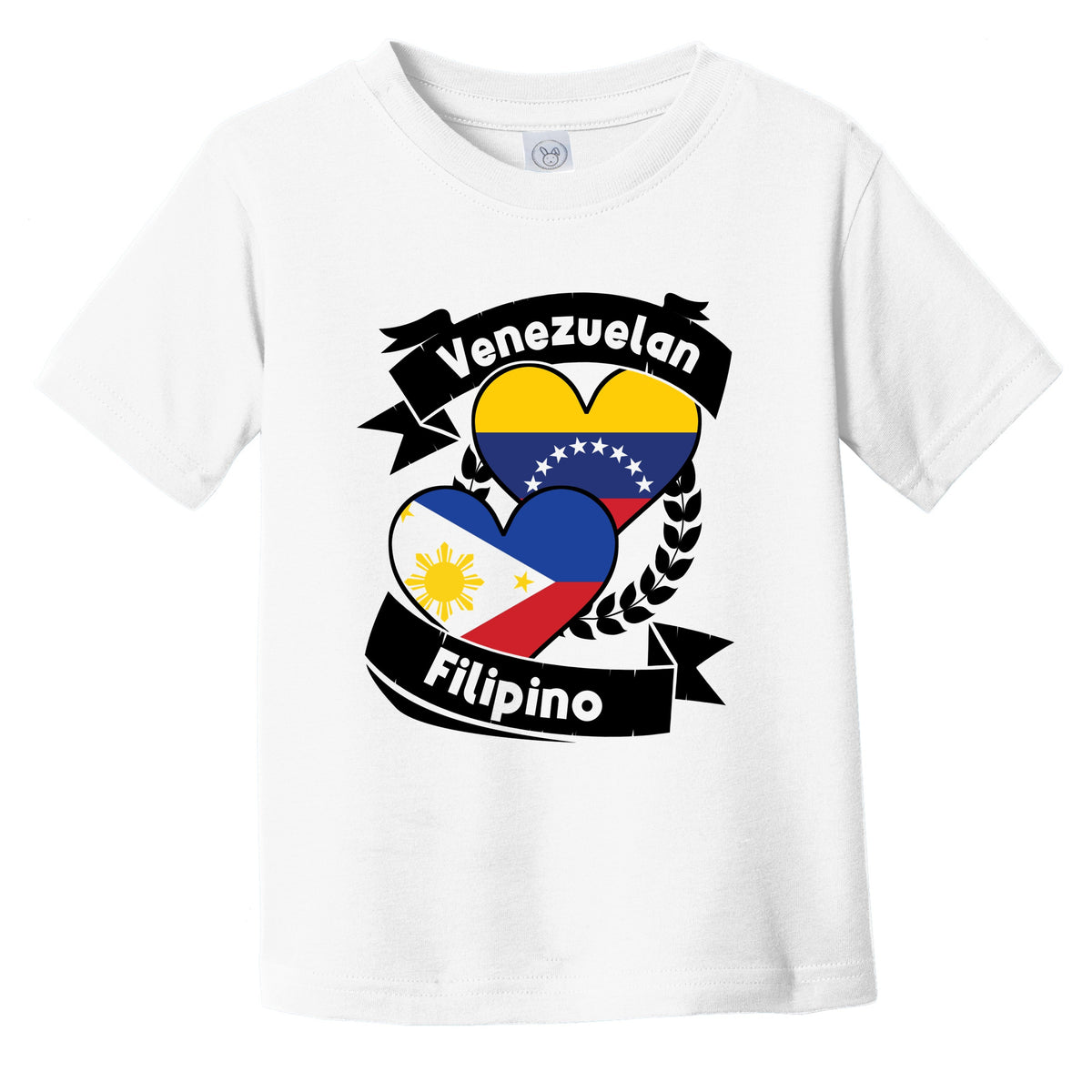 Venezuelan Filipino Heart Flags Venezuela Philippines Infant Toddler T-Shirt