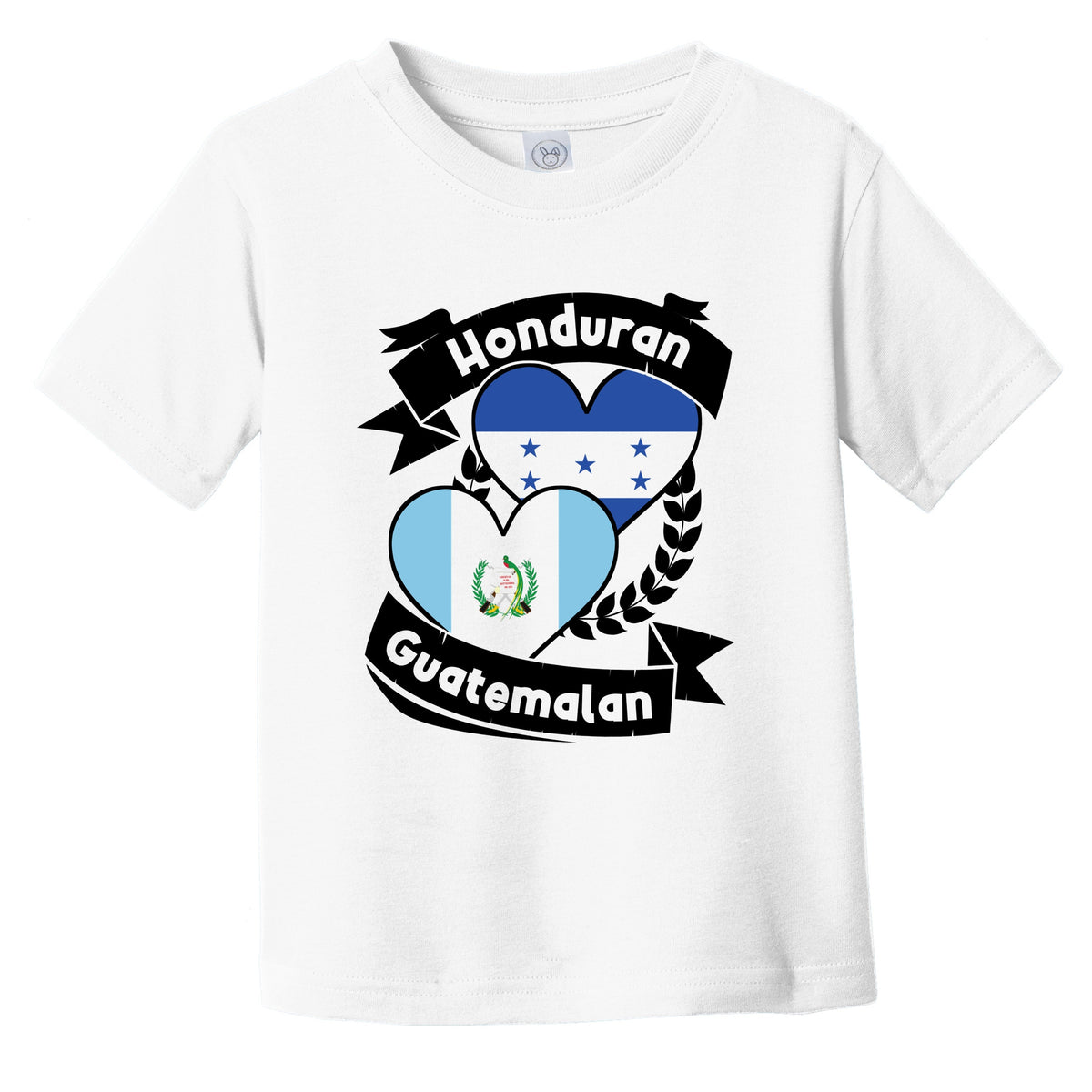 Honduran Guatemalan Heart Flags Honduras Guatemala Infant Toddler T-Shirt