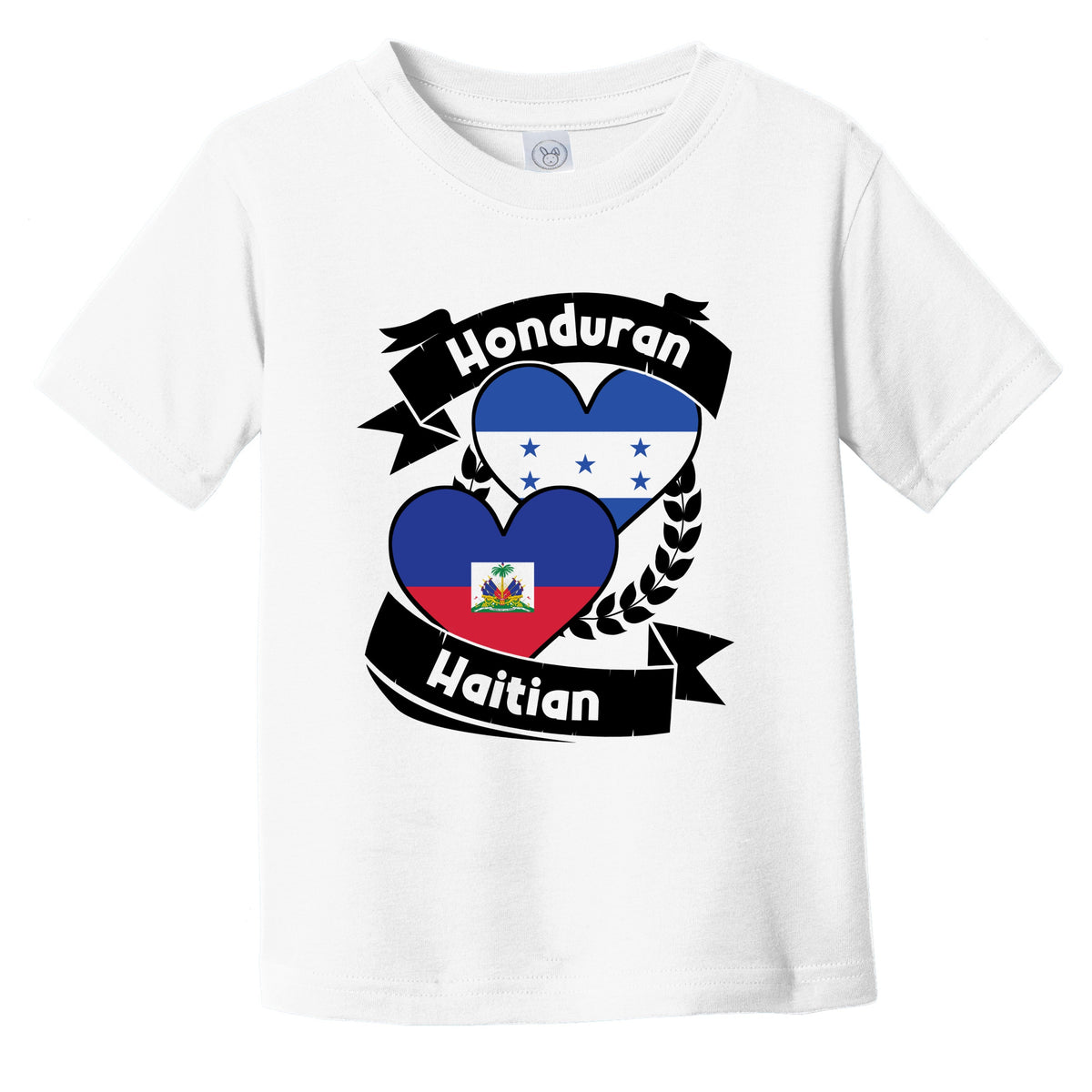 Honduran Haitian Heart Flags Honduras Haiti Infant Toddler T-Shirt
