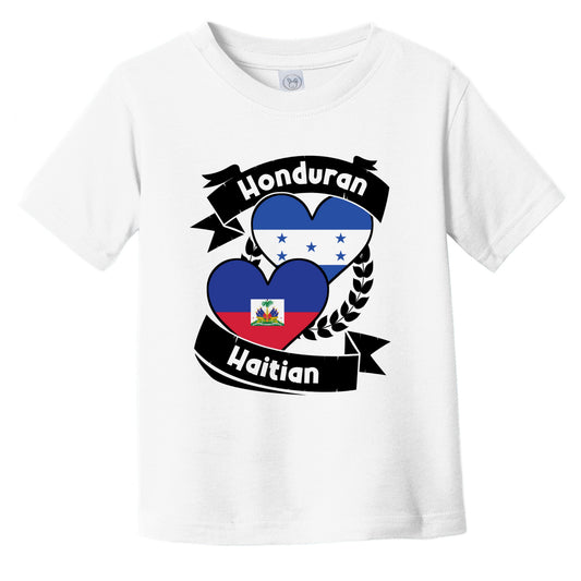 Honduran Haitian Heart Flags Honduras Haiti Infant Toddler T-Shirt