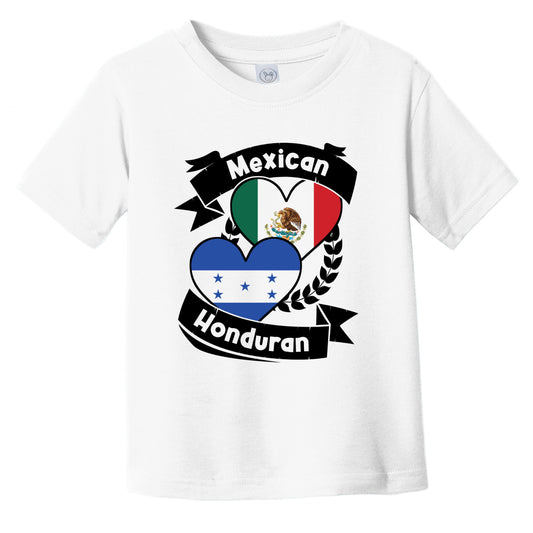 Mexican Honduran Heart Flags Mexico Honduras Infant Toddler T-Shirt