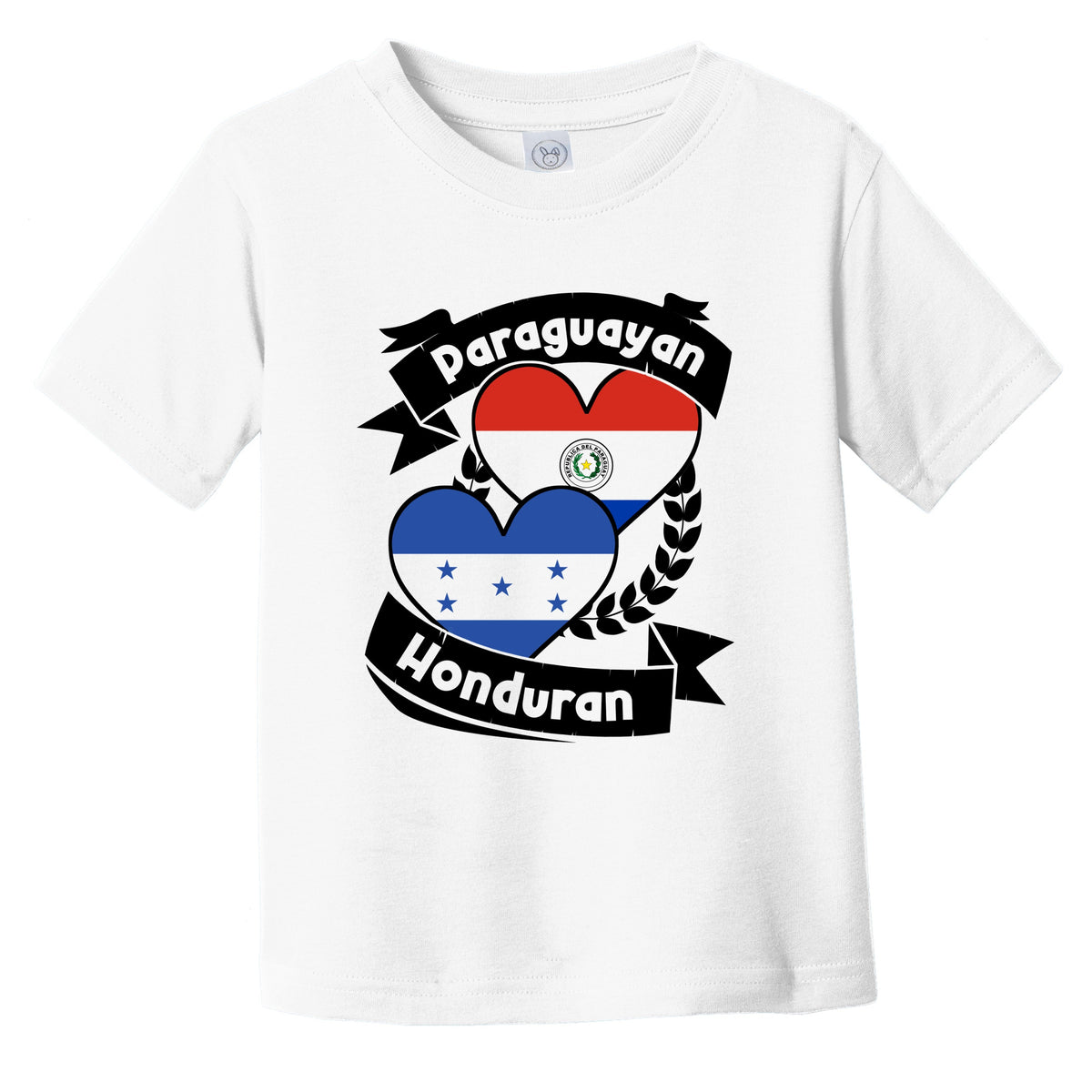 Paraguayan Honduran Heart Flags Paraguay Honduras Infant Toddler T-Shirt