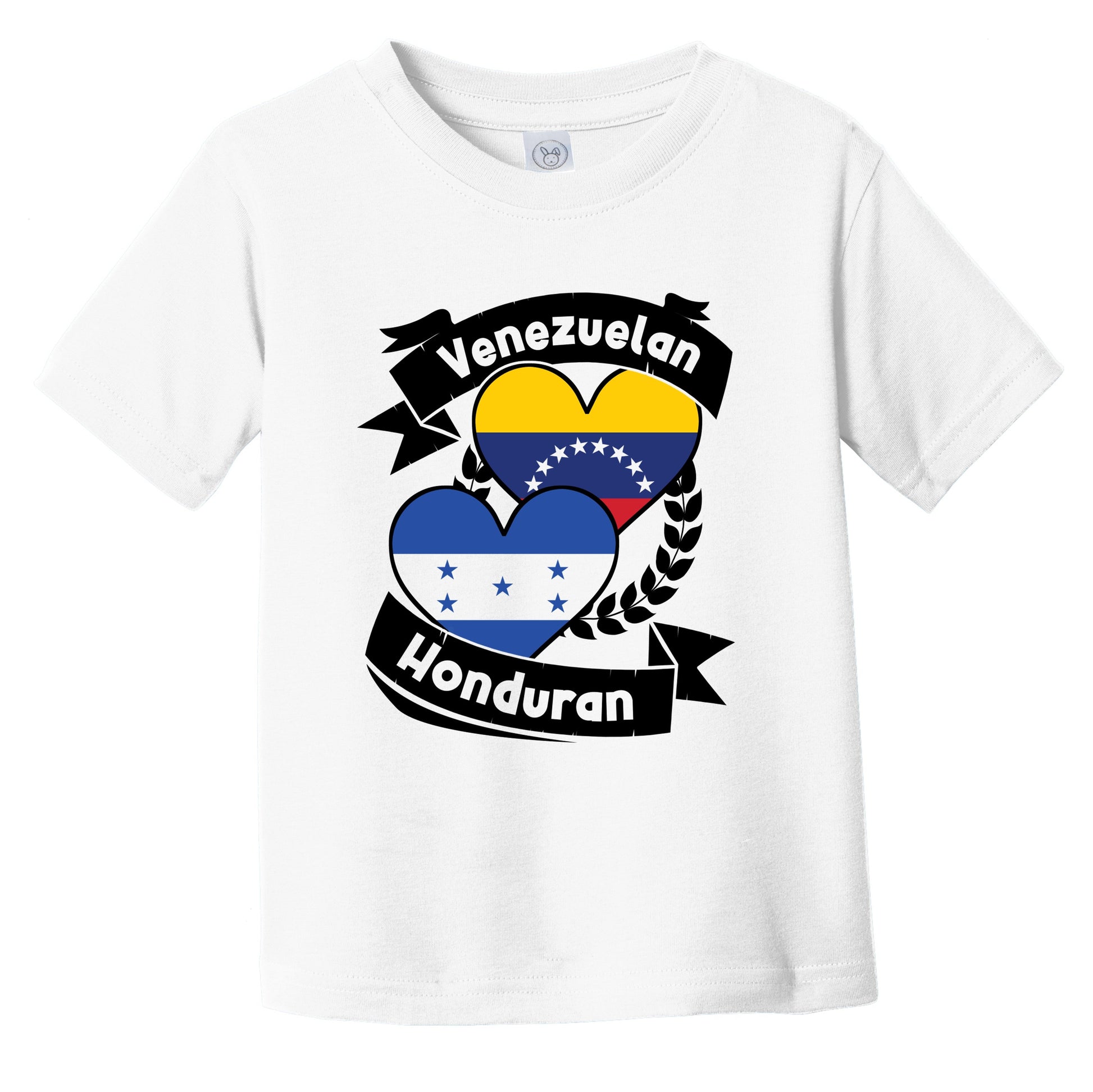 Venezuelan Honduran Heart Flags Venezuela Honduras Infant Toddler T-Shirt