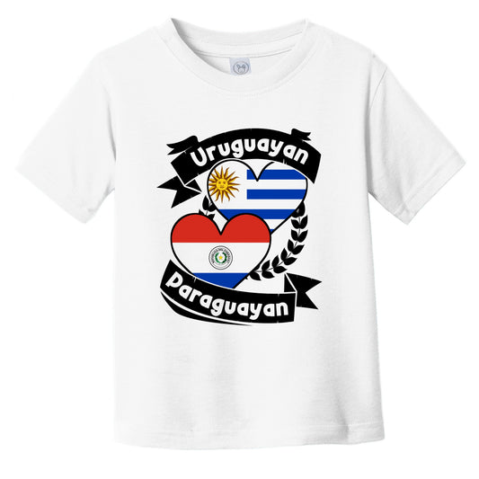 Uruguayan Paraguayan Heart Flags Uruguay Paraguay Infant Toddler T-Shirt