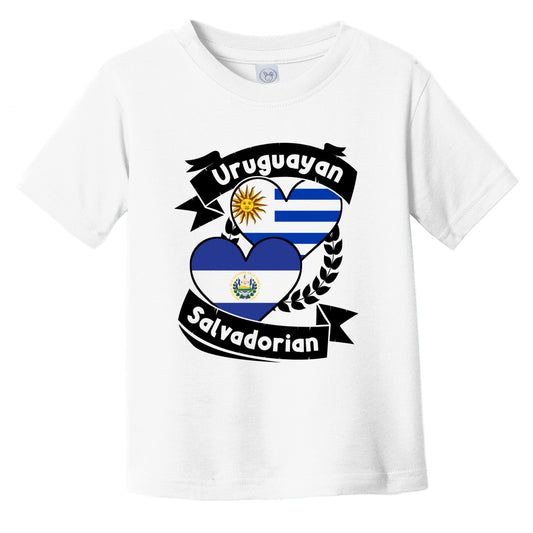 Uruguayan Salvadorian Heart Flags Uruguay El Salvador Infant Toddler T-Shirt