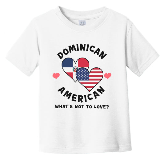 Dominican American What's Not To Love Heart Flags Infant Toddler T-Shirt