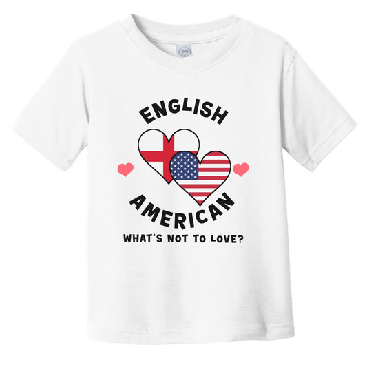 English American What's Not To Love Heart Flags Infant Toddler T-Shirt