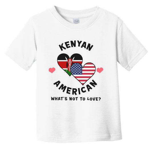 Kenyan American What's Not To Love Heart Flags Infant Toddler T-Shirt