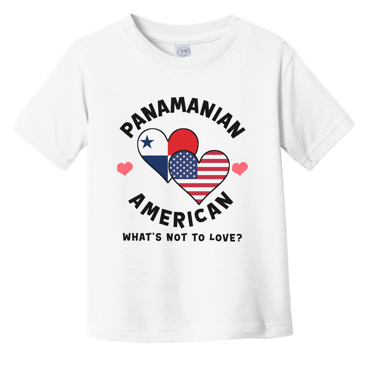 Panamanian American What's Not To Love Heart Flags Infant Toddler T-Shirt