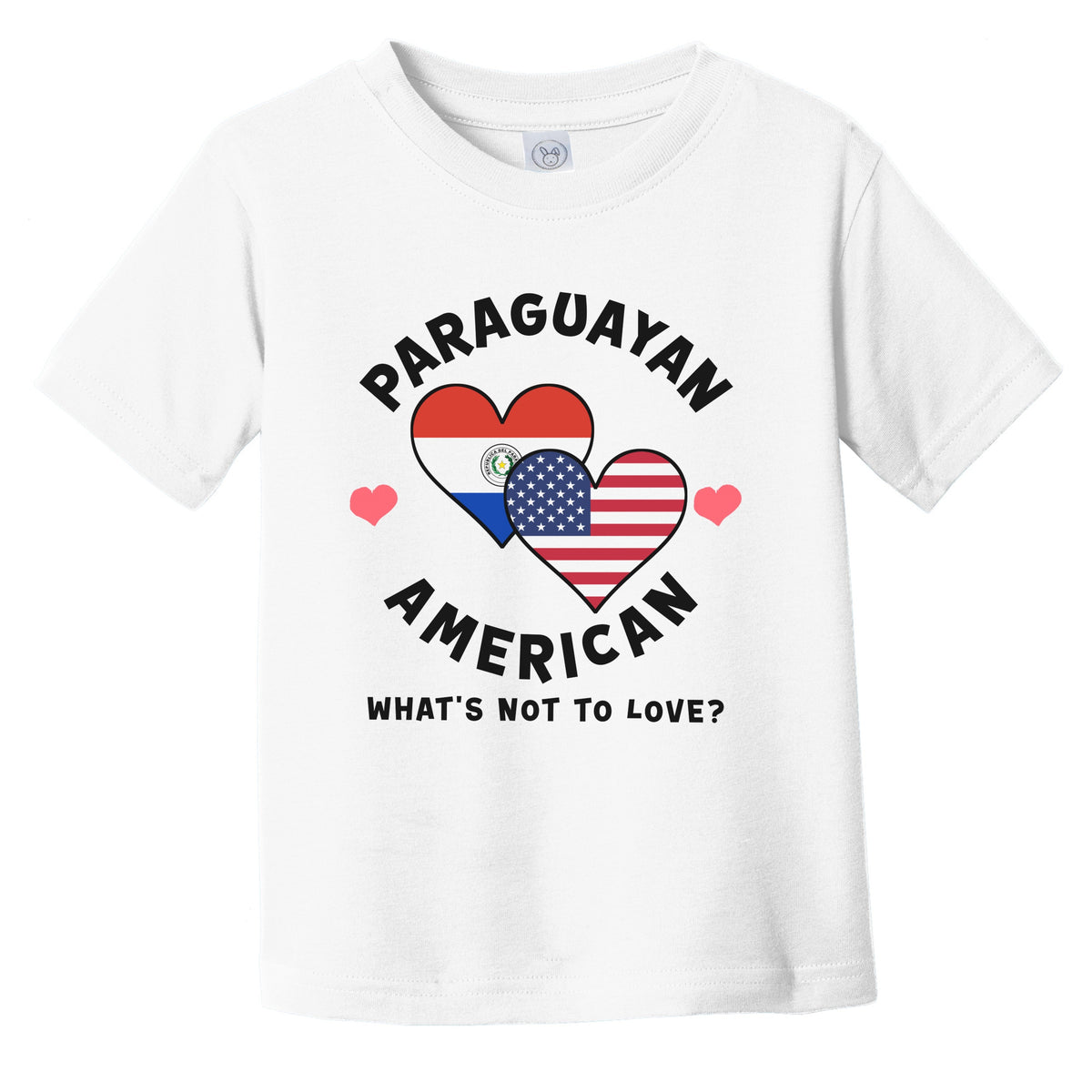 Paraguayan American What's Not To Love Heart Flags Infant Toddler T-Shirt
