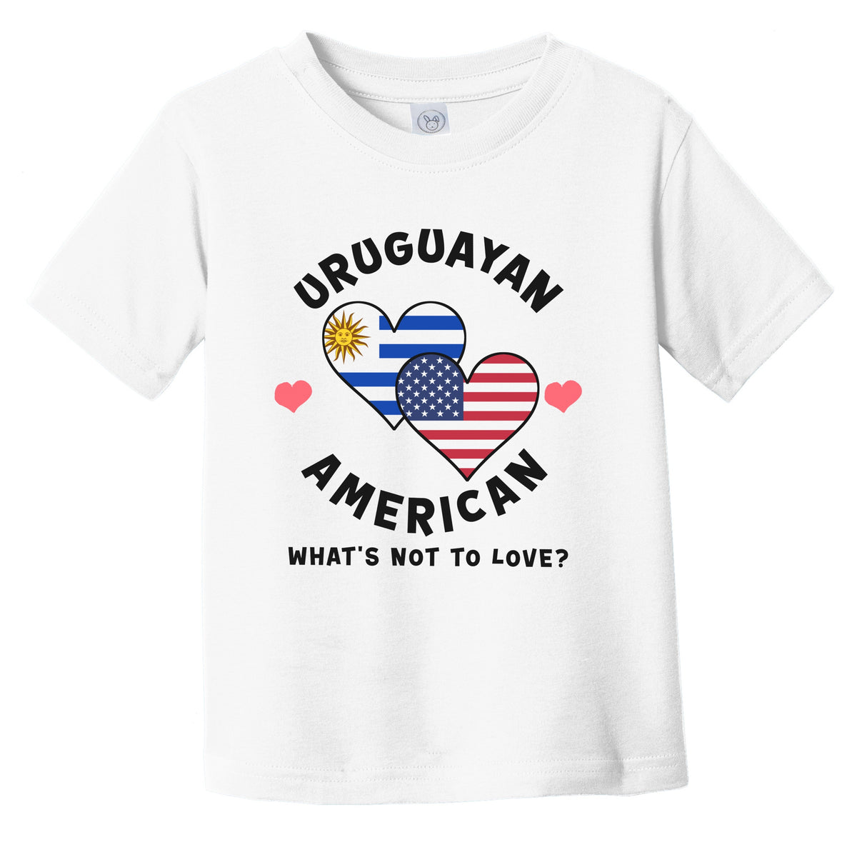 Uruguayan American What's Not To Love Heart Flags Infant Toddler T-Shirt