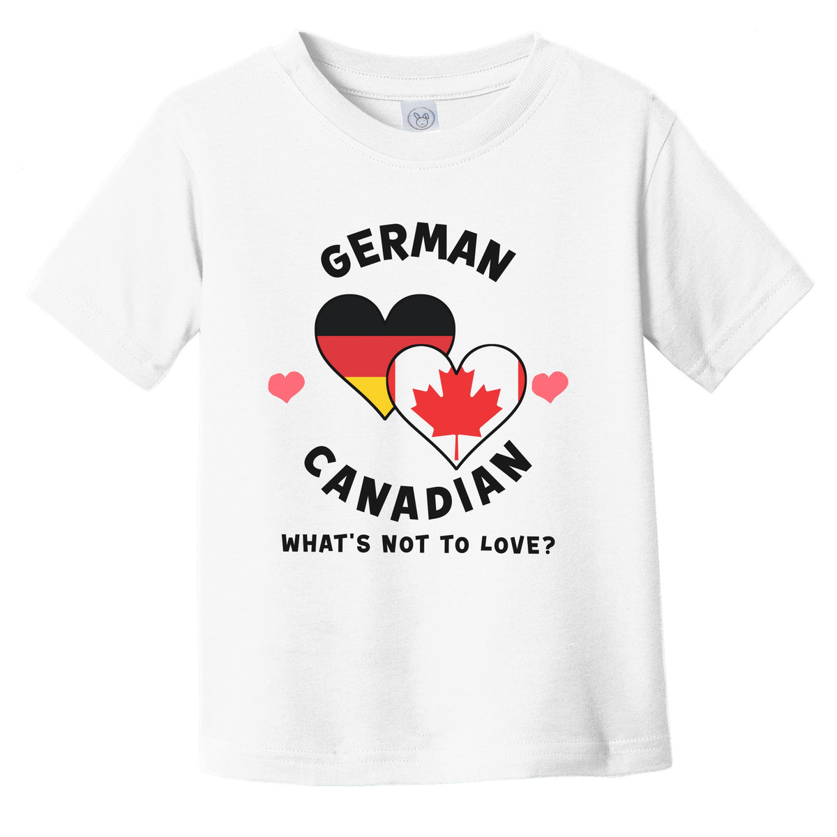 German Canadian What's Not To Love Heart Flags Infant Toddler T-Shirt