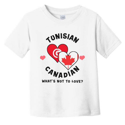 Tunisian Canadian What's Not To Love Heart Flags Infant Toddler T-Shirt