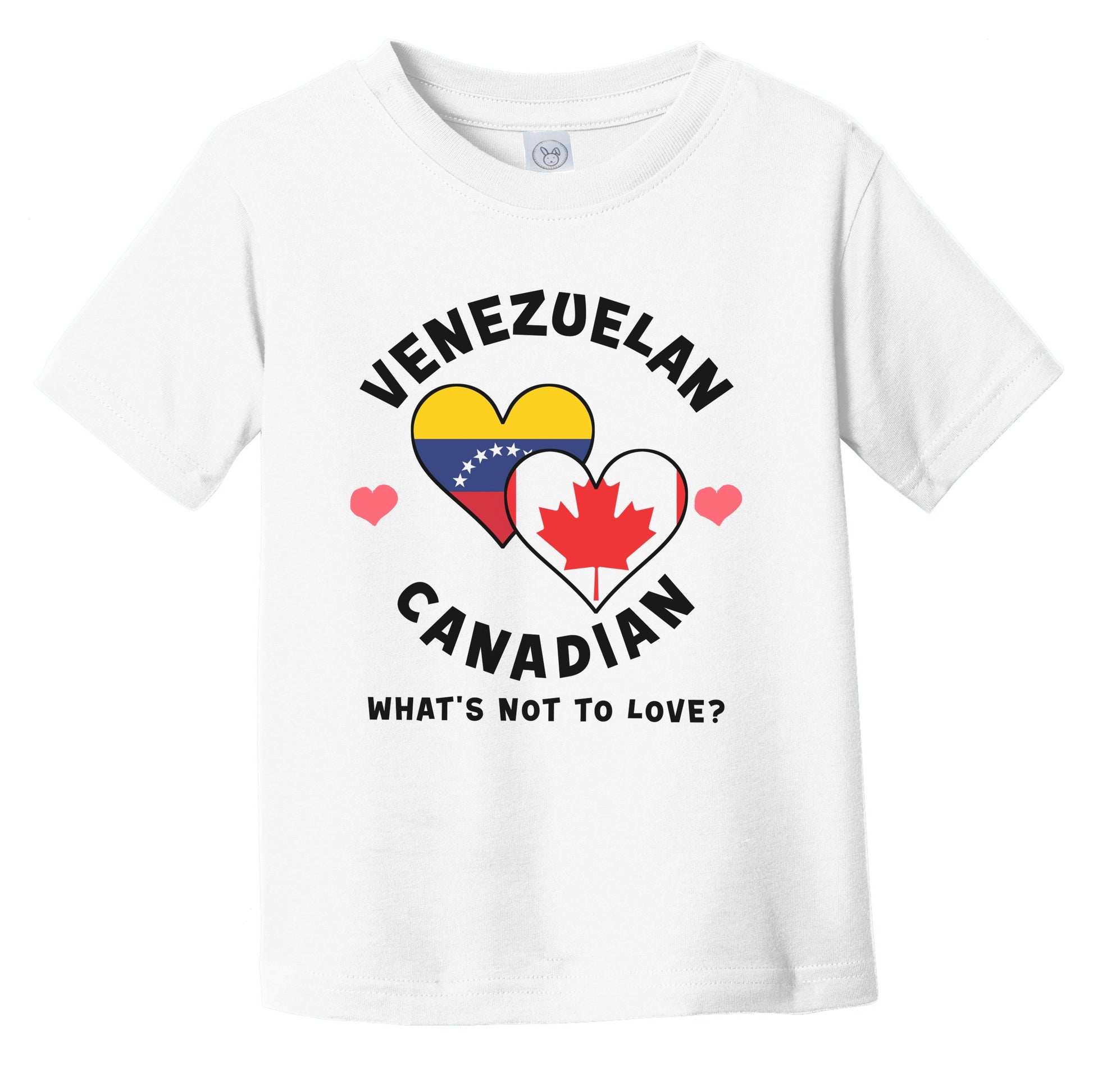 Venezuelan Canadian What's Not To Love Heart Flags Infant Toddler T-Shirt