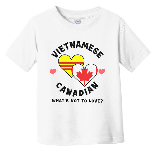 Vietnamese Canadian What's Not To Love Heart Flags Infant Toddler T-Shirt