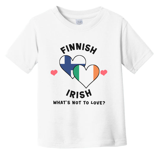 Finnish Irish What's Not To Love Heart Flags Infant Toddler T-Shirt