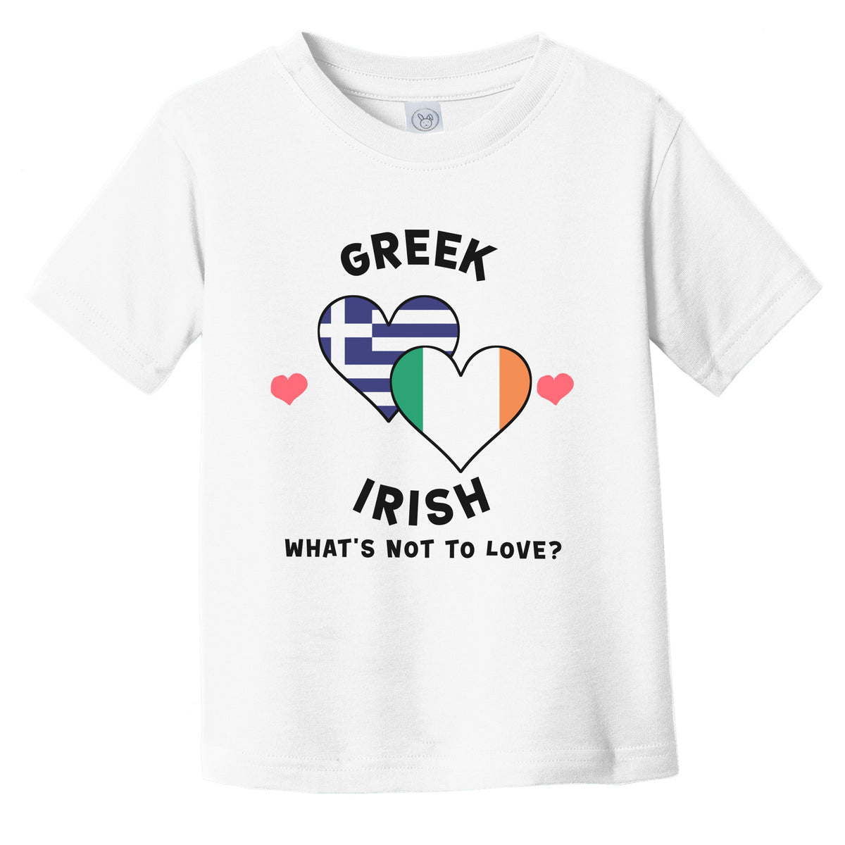 Greek Irish What's Not To Love Heart Flags Infant Toddler T-Shirt