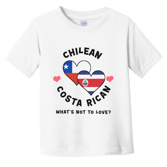 Chilean Costa Rican What's Not To Love Heart Flags Infant Toddler T-Shirt