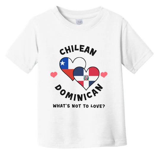 Chilean Dominican What's Not To Love Heart Flags Infant Toddler T-Shirt