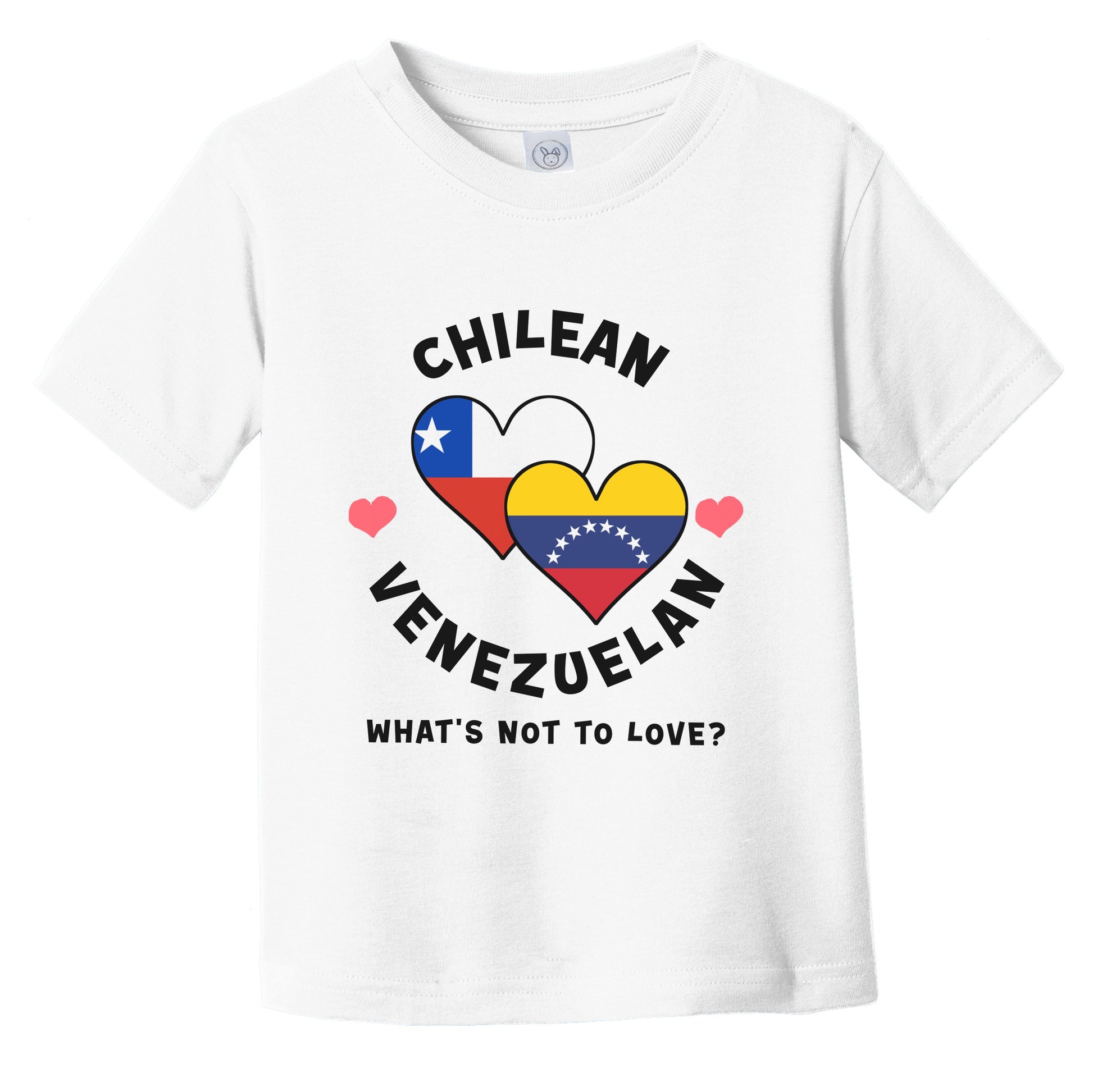 Chilean Venezuelan What's Not To Love Heart Flags Infant Toddler T-Shirt