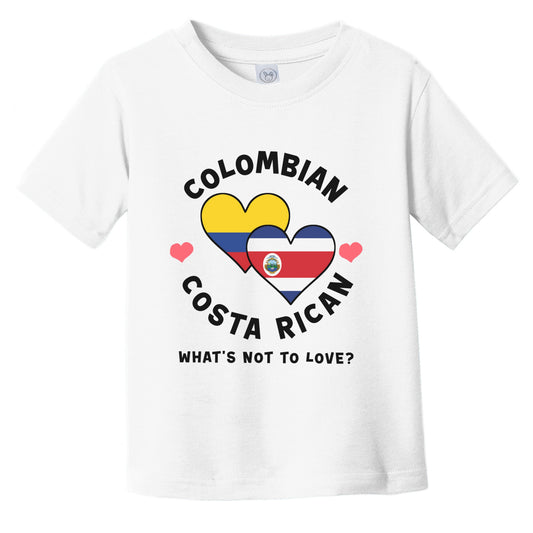 Colombian Costa Rican What's Not To Love Heart Flags Infant Toddler T-Shirt