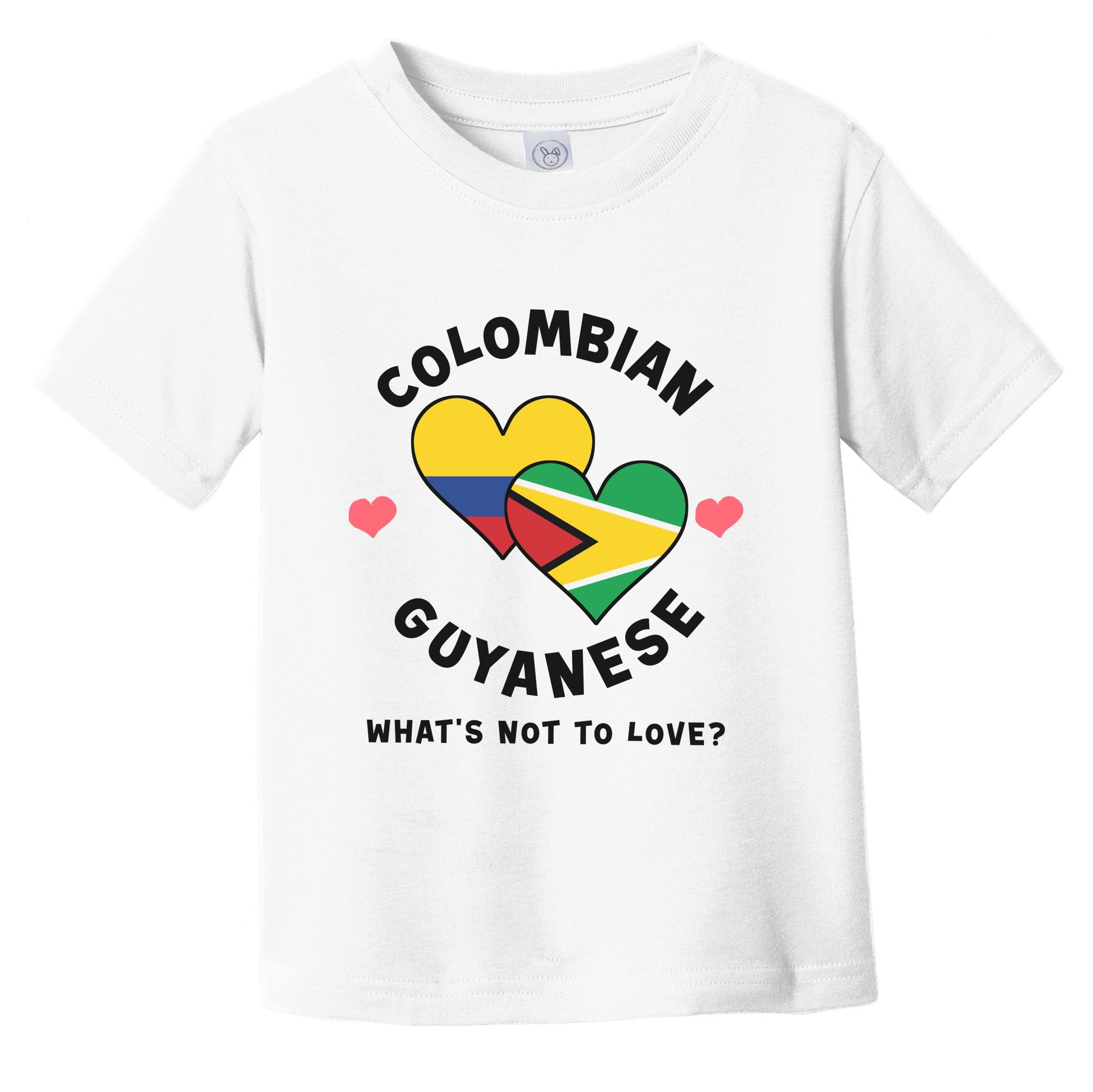 Colombian Guyanese What's Not To Love Heart Flags Infant Toddler T-Shirt