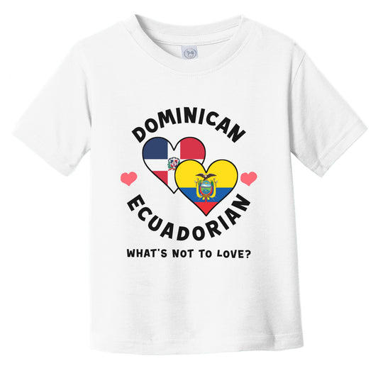 Dominican Ecuadorian What's Not To Love Heart Flags Infant Toddler T-Shirt