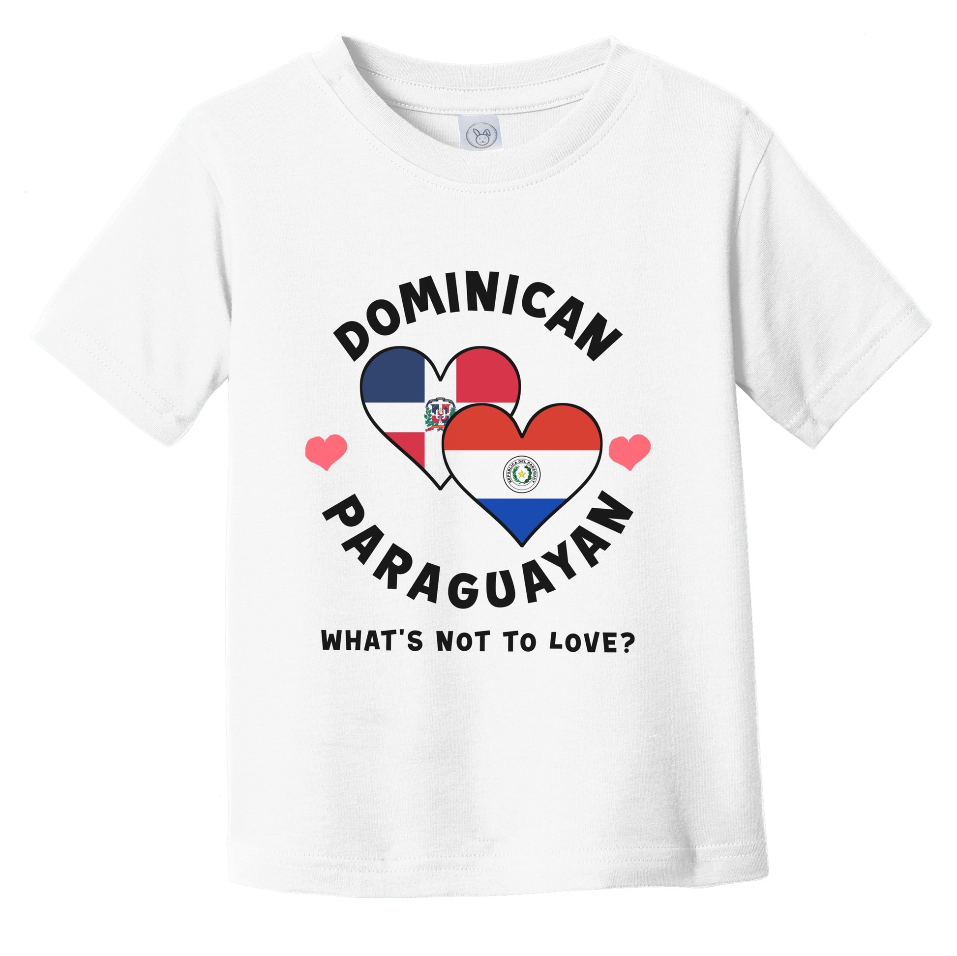 Dominican Paraguayan What's Not To Love Heart Flags Infant Toddler T-Shirt