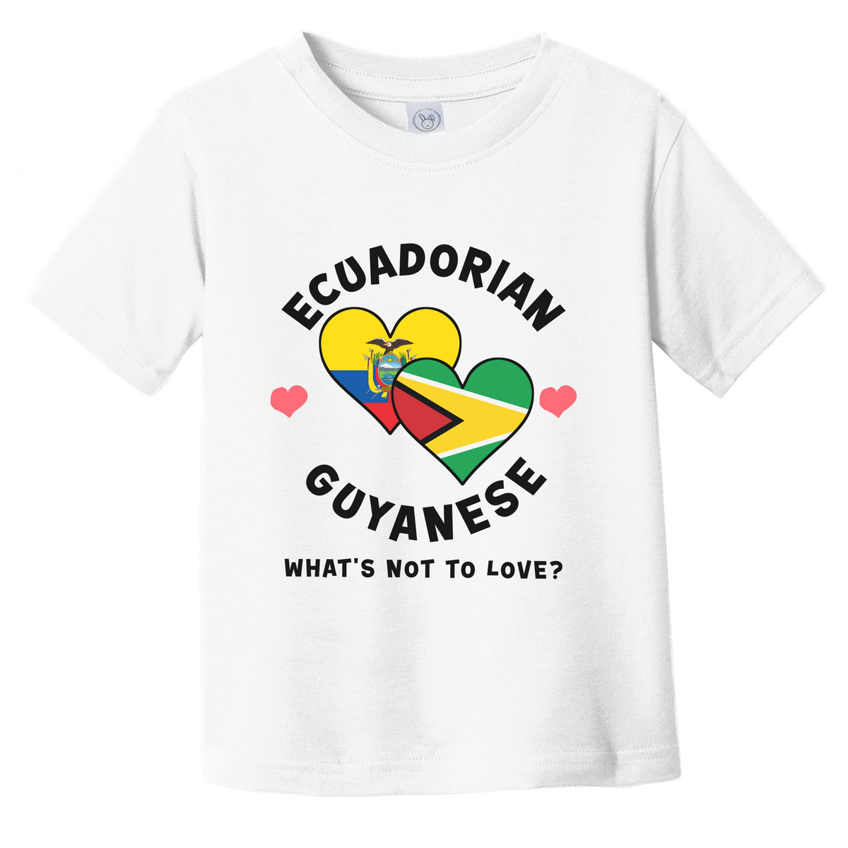 Ecuadorian Guyanese What's Not To Love Heart Flags Infant Toddler T-Shirt