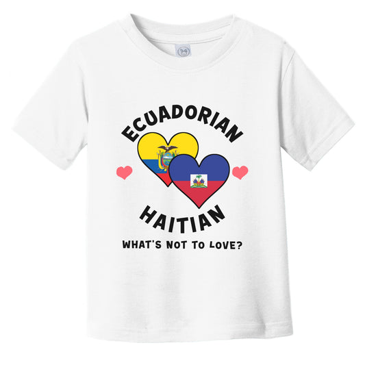 Ecuadorian Haitian What's Not To Love Heart Flags Infant Toddler T-Shirt