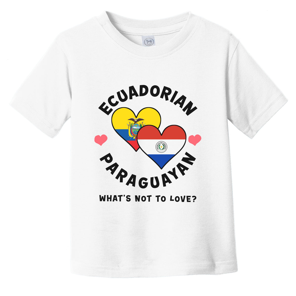 Ecuadorian Paraguayan What's Not To Love Heart Flags Infant Toddler T-Shirt