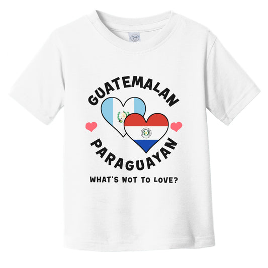 Guatemalan Paraguayan What's Not To Love Heart Flags Infant Toddler T-Shirt