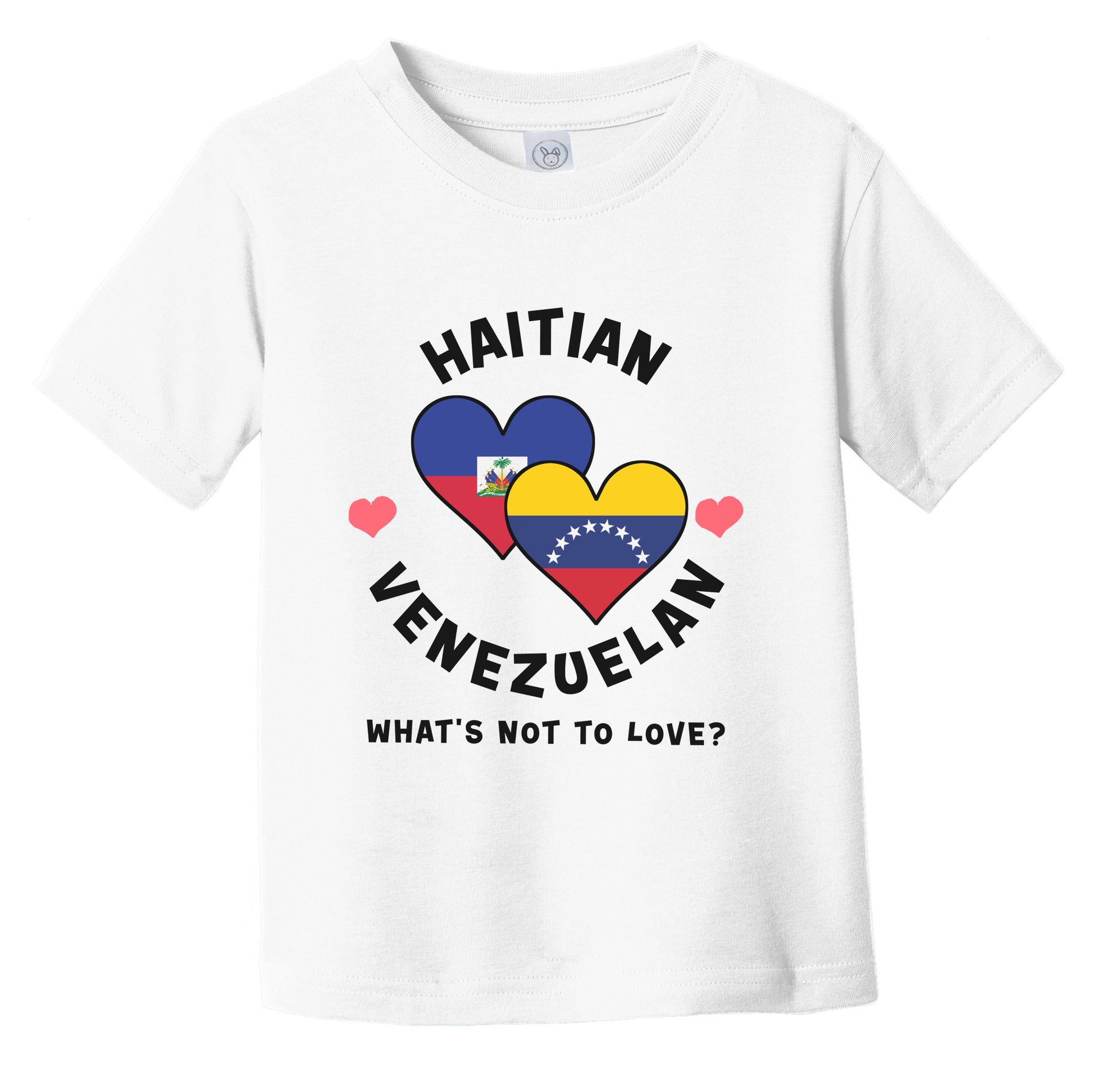 Haitian Venezuelan What's Not To Love Heart Flags Infant Toddler T-Shirt