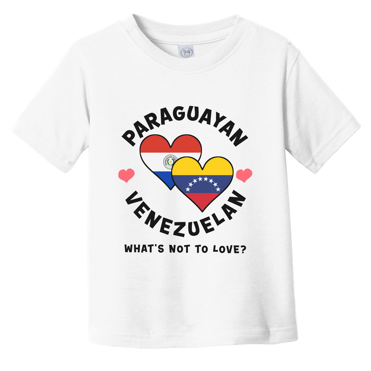 Paraguayan Venezuelan What's Not To Love Heart Flags Infant Toddler T-Shirt