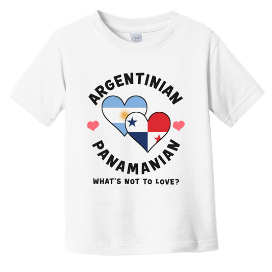Argentinian Panamanian What's Not To Love Heart Flags Infant Toddler T-Shirt