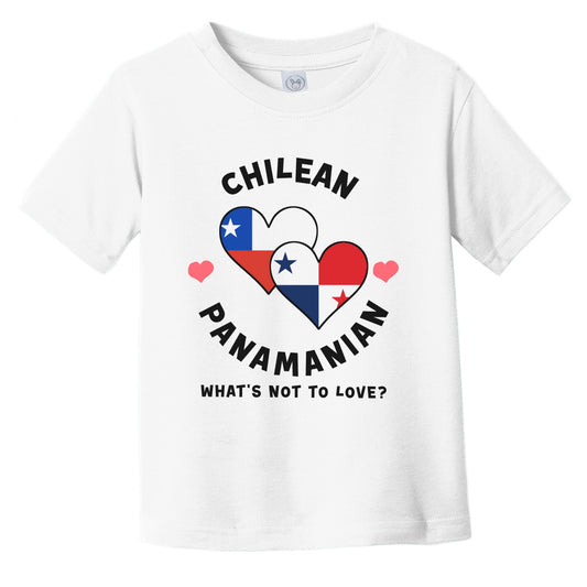 Chilean Panamanian What's Not To Love Heart Flags Infant Toddler T-Shirt