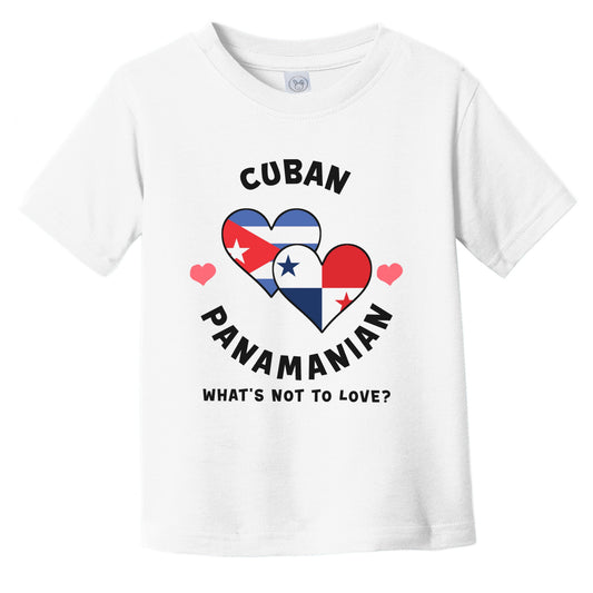 Cuban Panamanian What's Not To Love Heart Flags Infant Toddler T-Shirt
