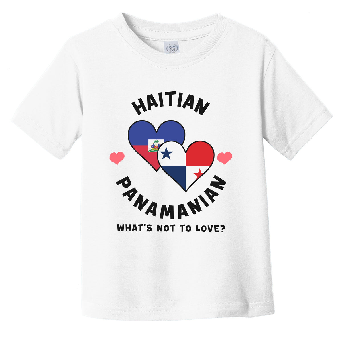 Haitian Panamanian What's Not To Love Heart Flags Infant Toddler T-Shirt