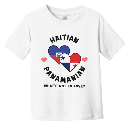 Haitian Panamanian What's Not To Love Heart Flags Infant Toddler T-Shirt