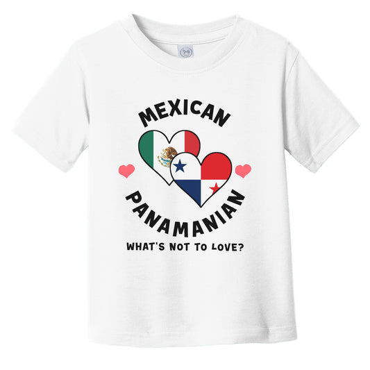 Mexican Panamanian What's Not To Love Heart Flags Infant Toddler T-Shirt