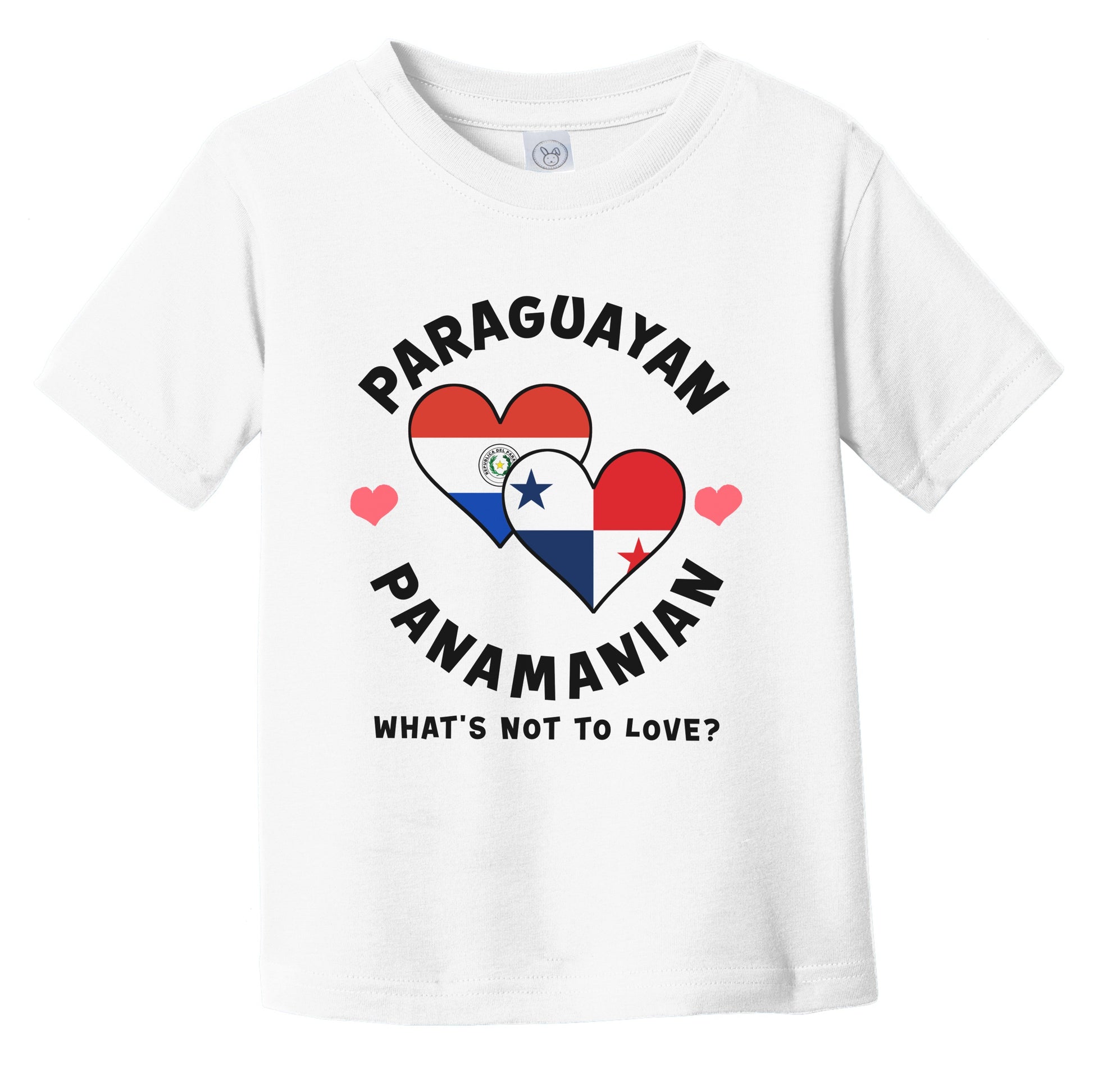 Paraguayan Panamanian What's Not To Love Heart Flags Infant Toddler T-Shirt