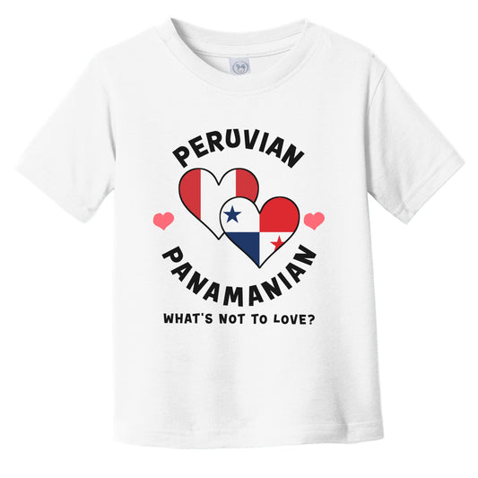 Peruvian Panamanian What's Not To Love Heart Flags Infant Toddler T-Shirt