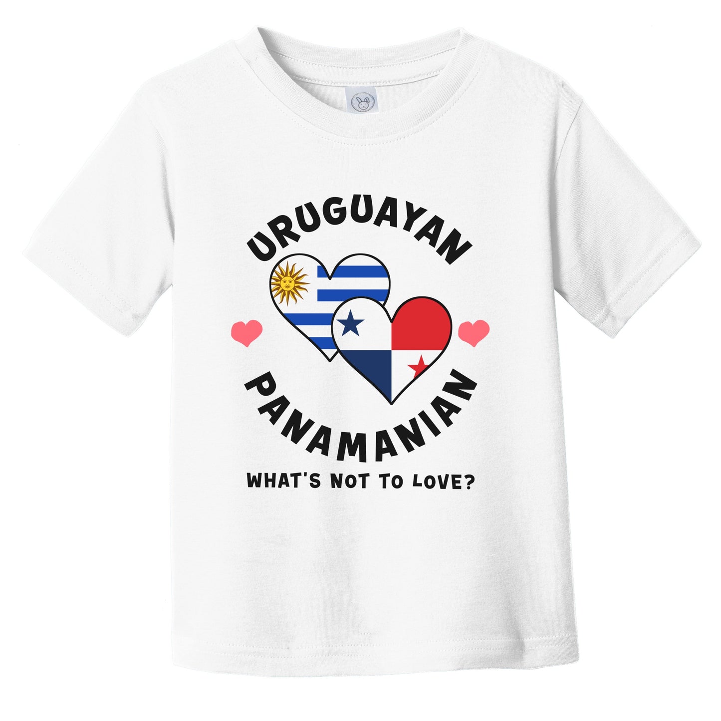 Uruguayan Panamanian What's Not To Love Heart Flags Infant Toddler T-Shirt