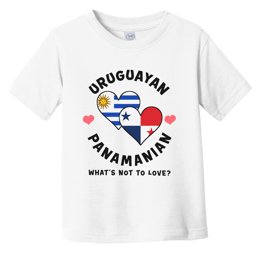 Uruguayan Panamanian What's Not To Love Heart Flags Infant Toddler T-Shirt