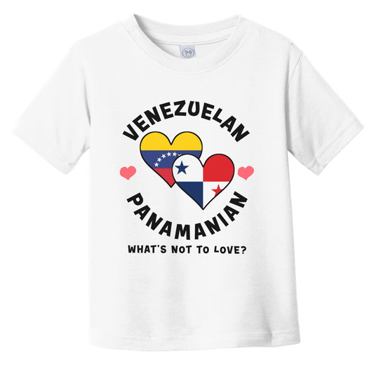 Venezuelan Panamanian What's Not To Love Heart Flags Infant Toddler T-Shirt